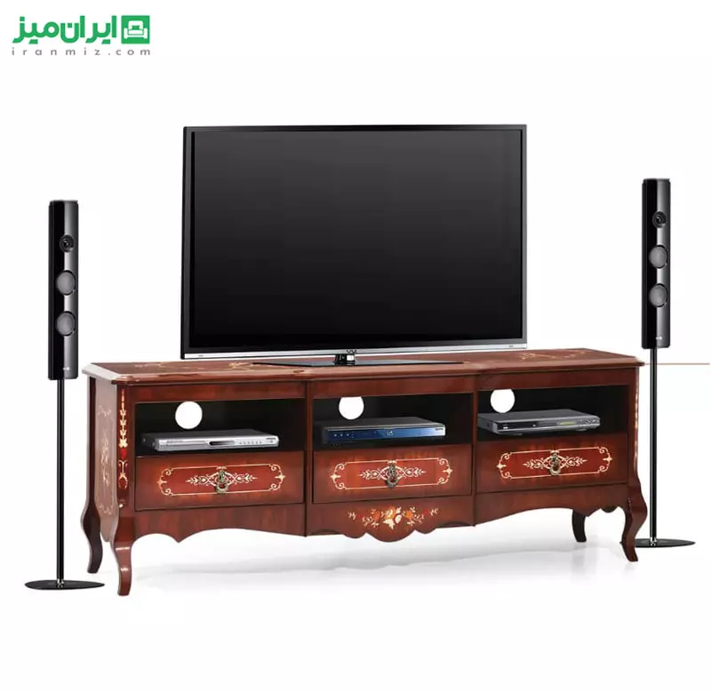 میز تلویزیون سه کشو معرق